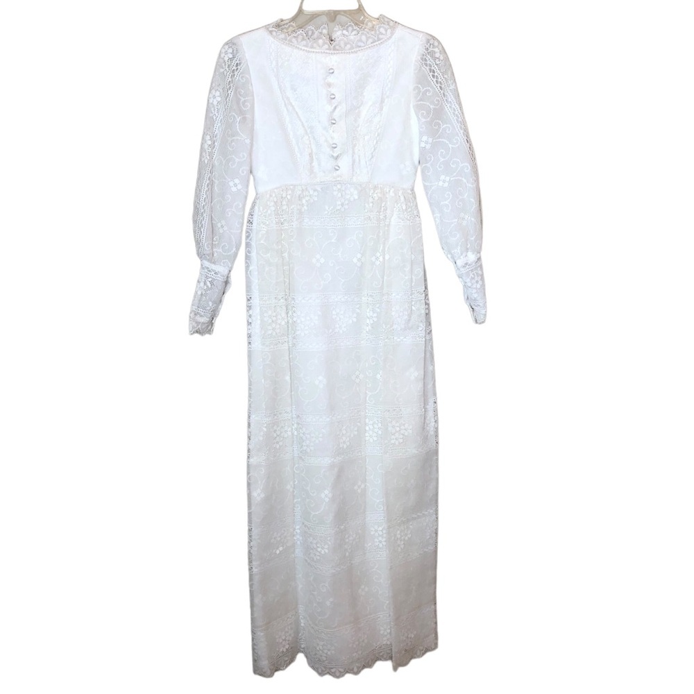 Vintage Lace Fairycore Dress Small 5 Lace Stunning Sheer Emma Domb California